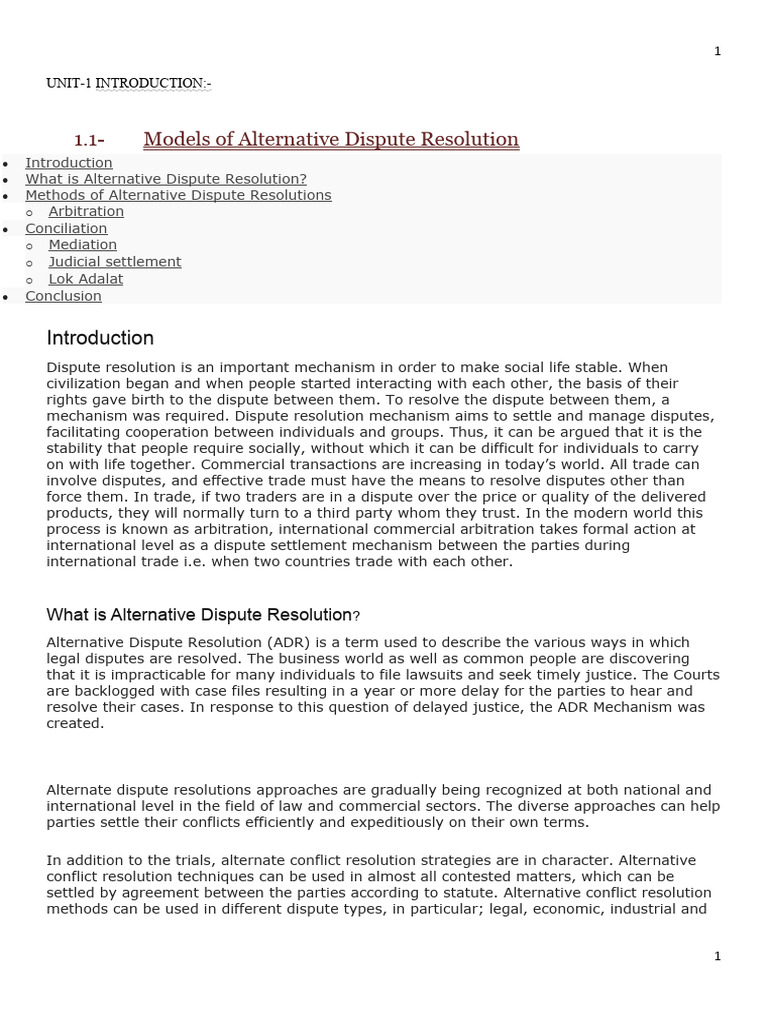 Mediation and Conciliation | PDF | Alternative Dispute Resolution ...