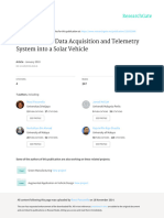 Application of Data Acquisition and Telemetry System Into A Solar Vehicle