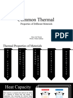 Common Thermal Properties
