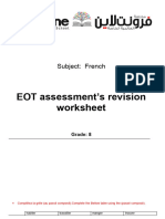 EOT Assessment's Revision Worksheet: Subject: French