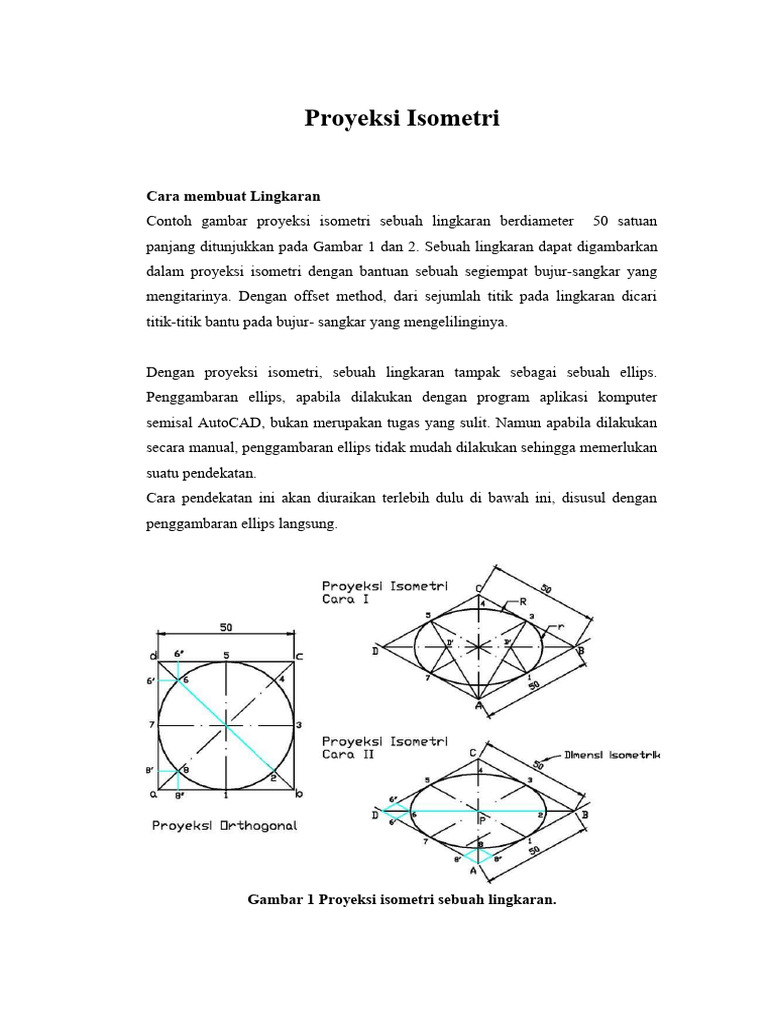 Proyeksi Isometri Lingkaran Dan Bola Pdf