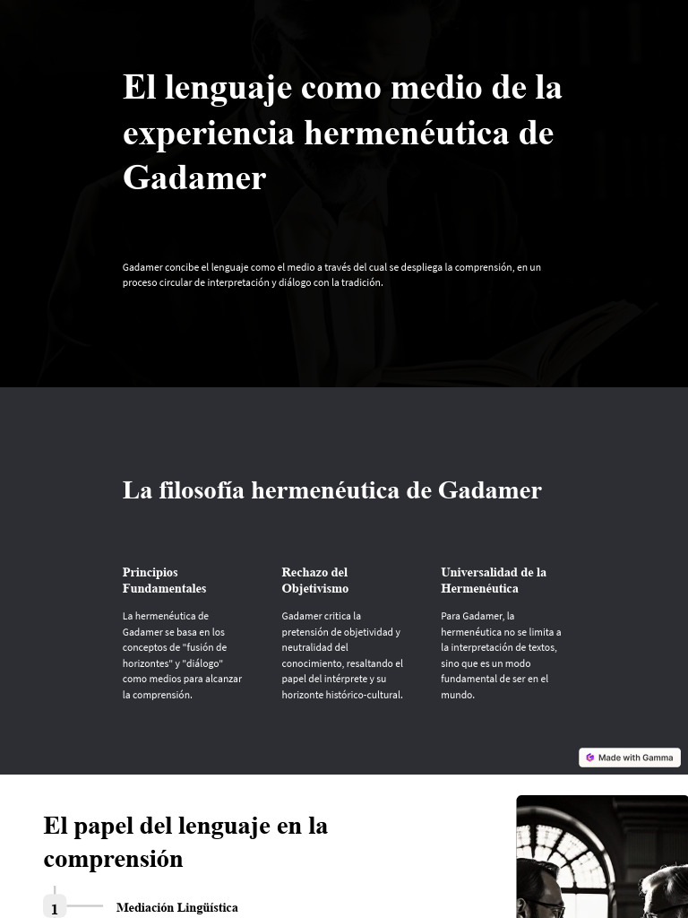Lenguaje y Hermenéutica en Gadamer | PDF | Hermenéutica | Comprensión