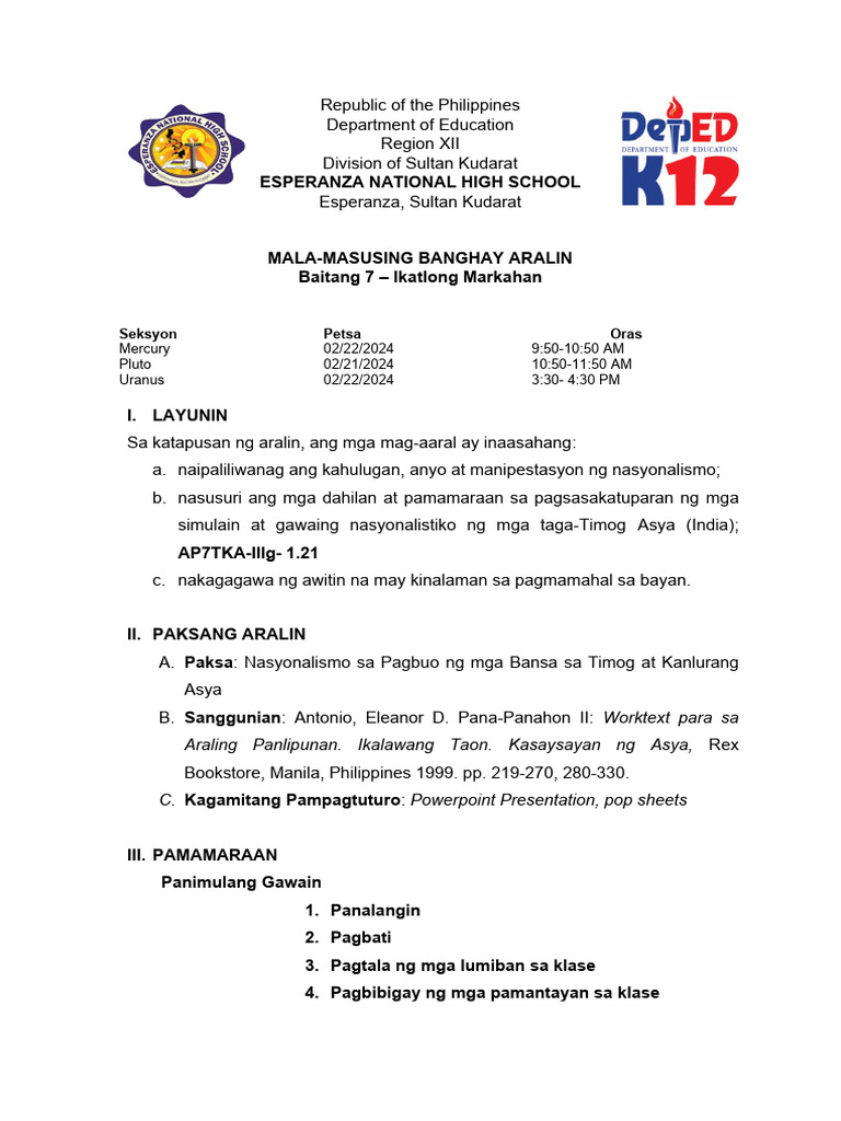 Lp Nasyonalismo 7 Pdf