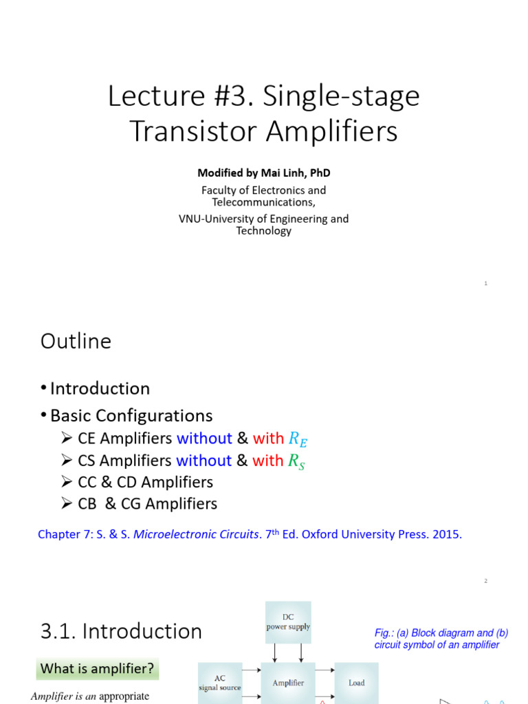 Single-Stage Transistor Amplifiers Guide | PDF | Amplifier | Electrical ...
