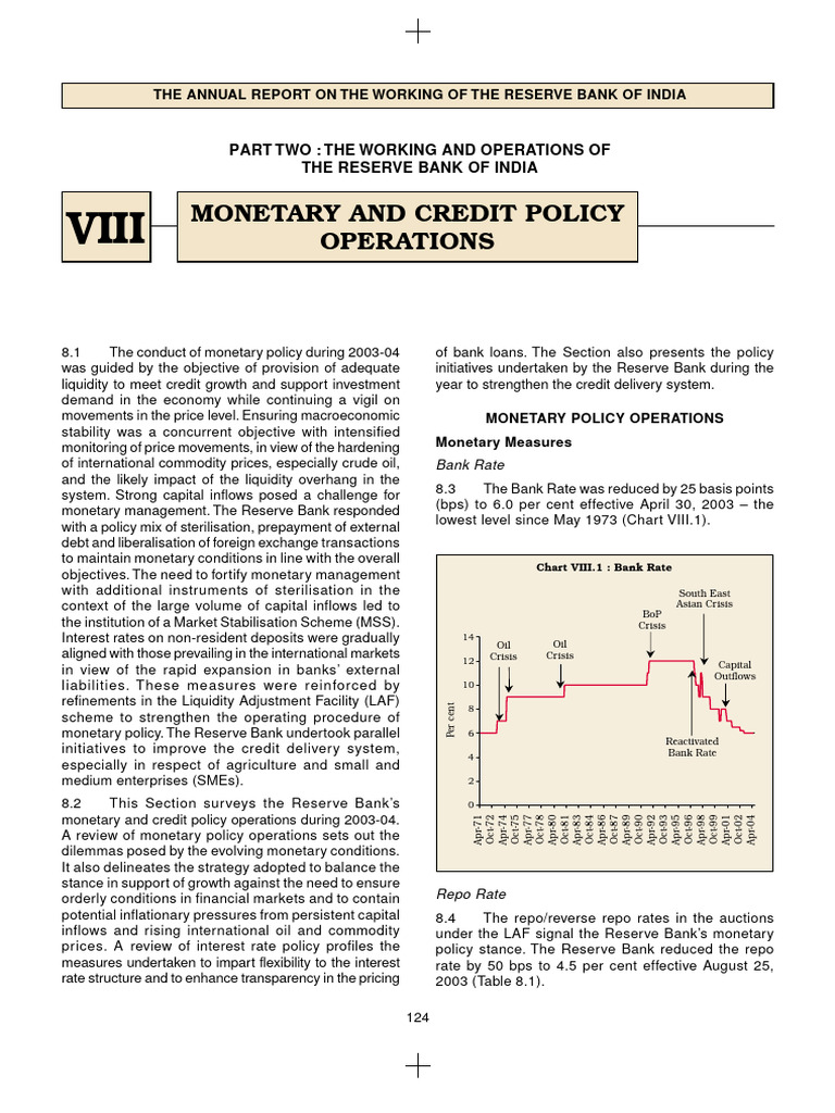 RBI Monetary Policy 2003-04 Overview | PDF | Reserve Bank Of India ...