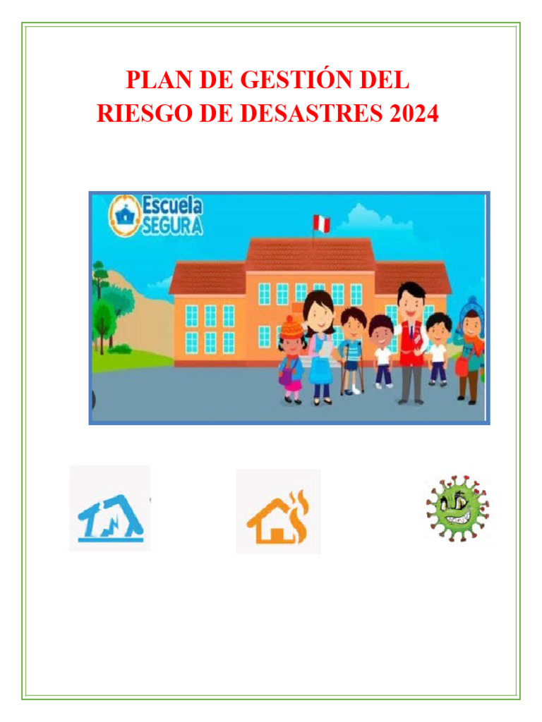 Plan de Gestión de Riesgo Escolar 2024 | PDF | Riesgo | Defensa Civil