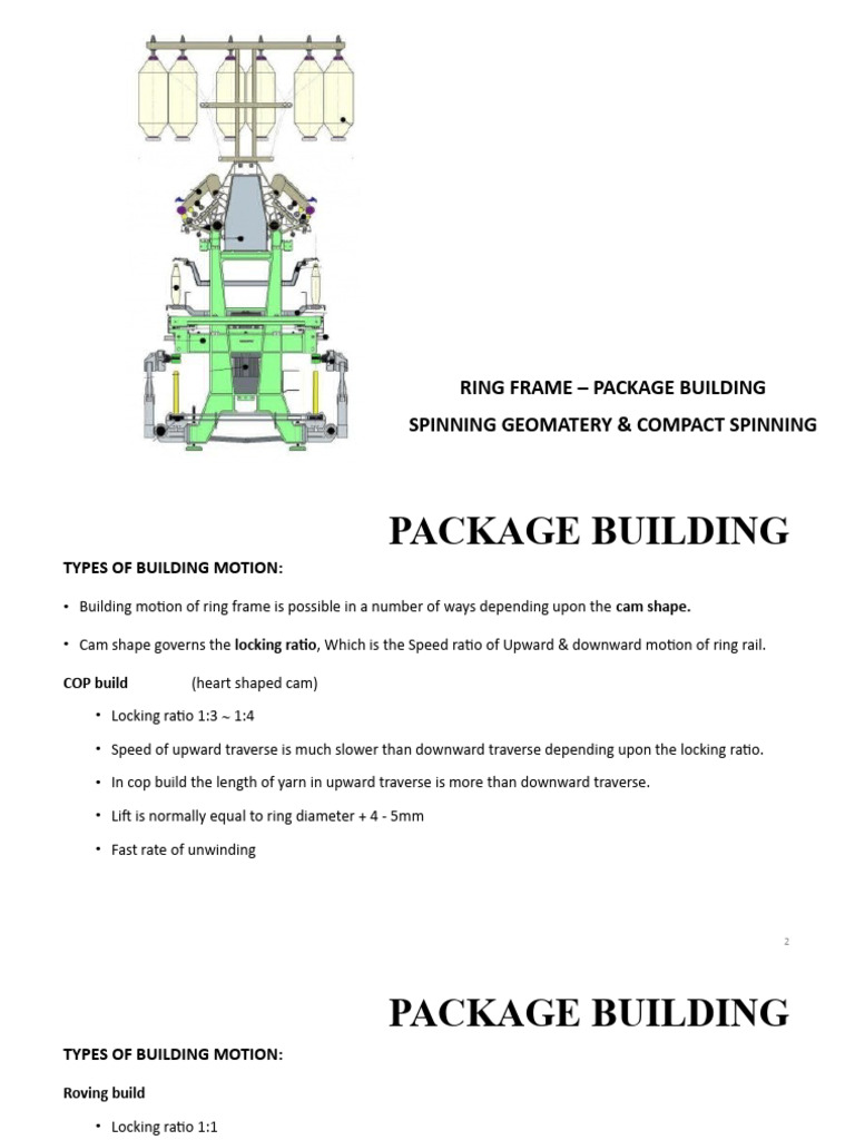 Ring Frame Package Building Techniques | PDF | Spinning (Textiles ...