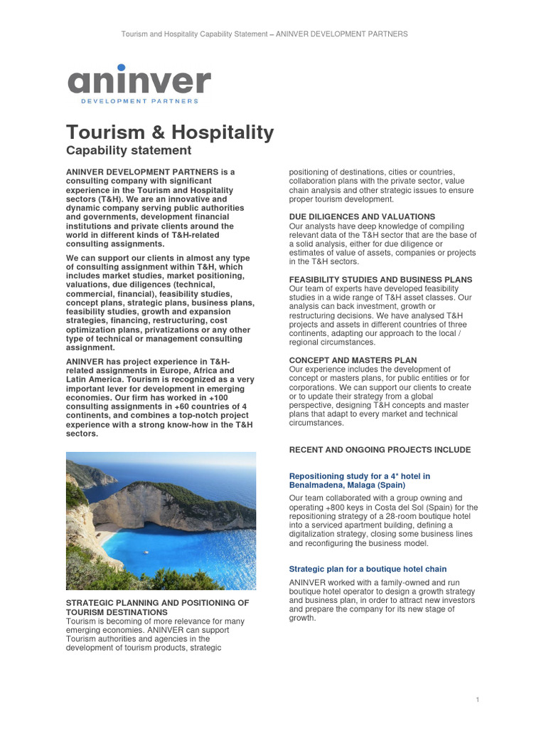ANINVER Cap Stat Tourism JAN24 | PDF | Valuation (Finance ...