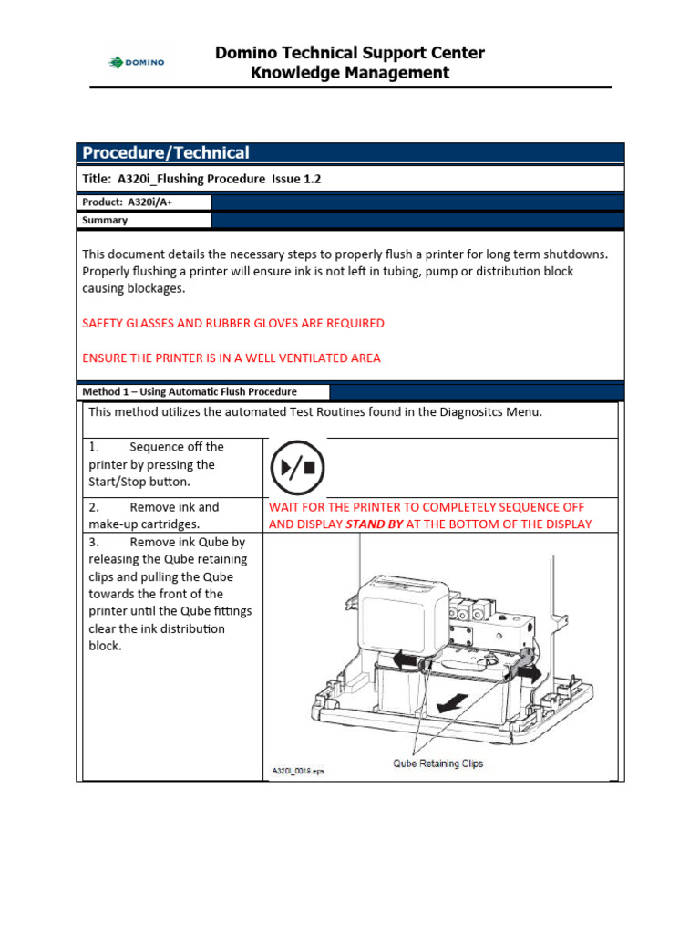 A320i Printer Flushing Procedure Guide | PDF | Valve | Pump
