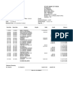Statement of Account: State Bank of India