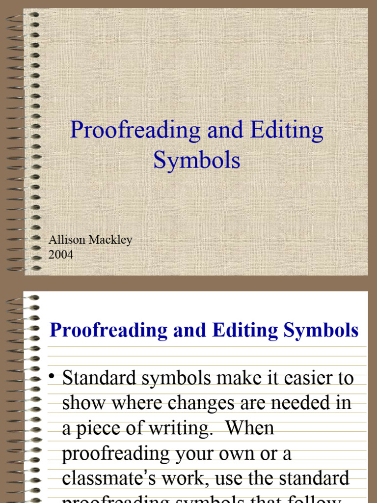 Proofreading and Editing Symbols Guide | PDF | Punctuation | Proofreading