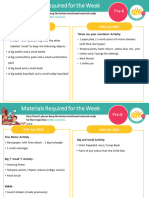 12th - 16th July - W6 - Session Materials Required For The Week - Pre-K