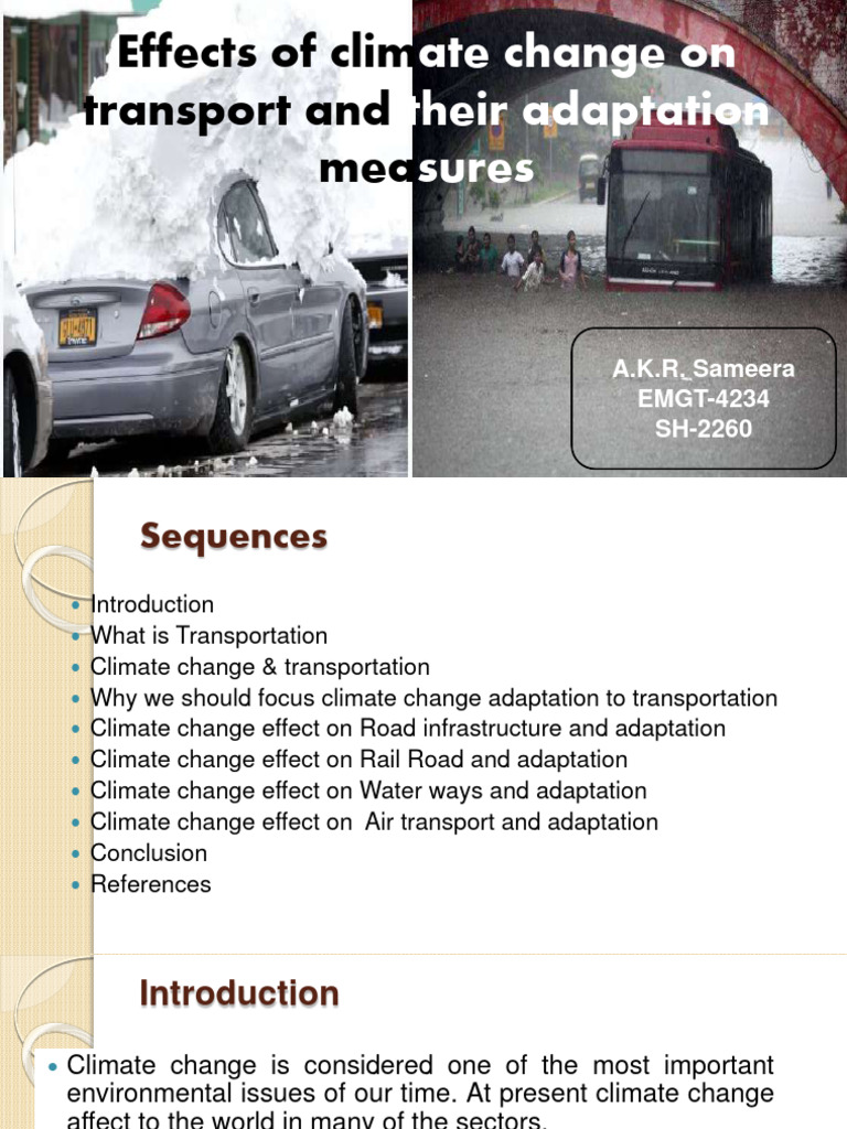 Climate Change Impacts on Transportation | PDF | Flood | Climate Change