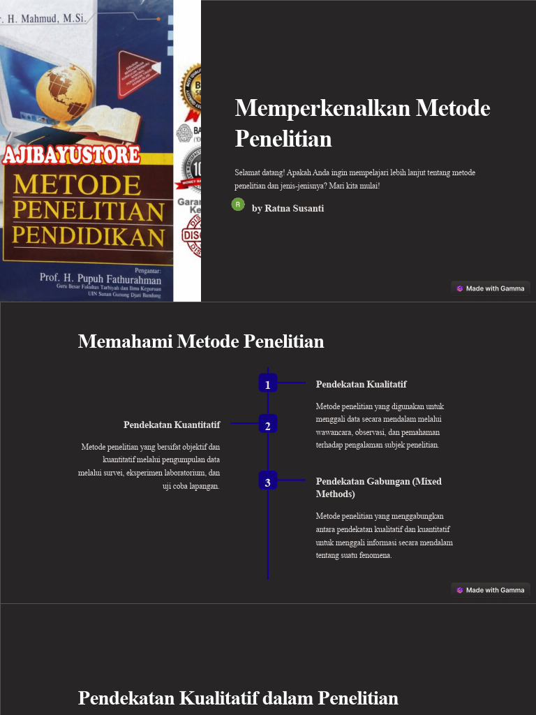 Metode Penelitian: Kualitatif, Kuantitatif, Gabungan | PDF