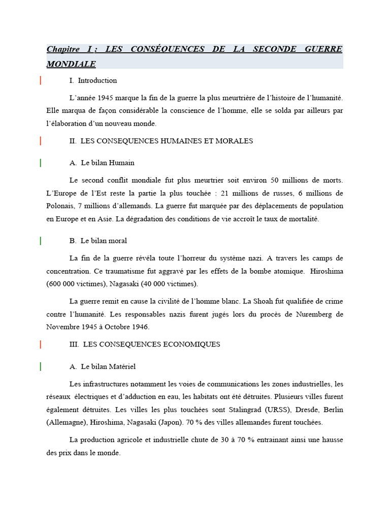 Conséquences de la Seconde Guerre mondiale | PDF | Nations unies ...