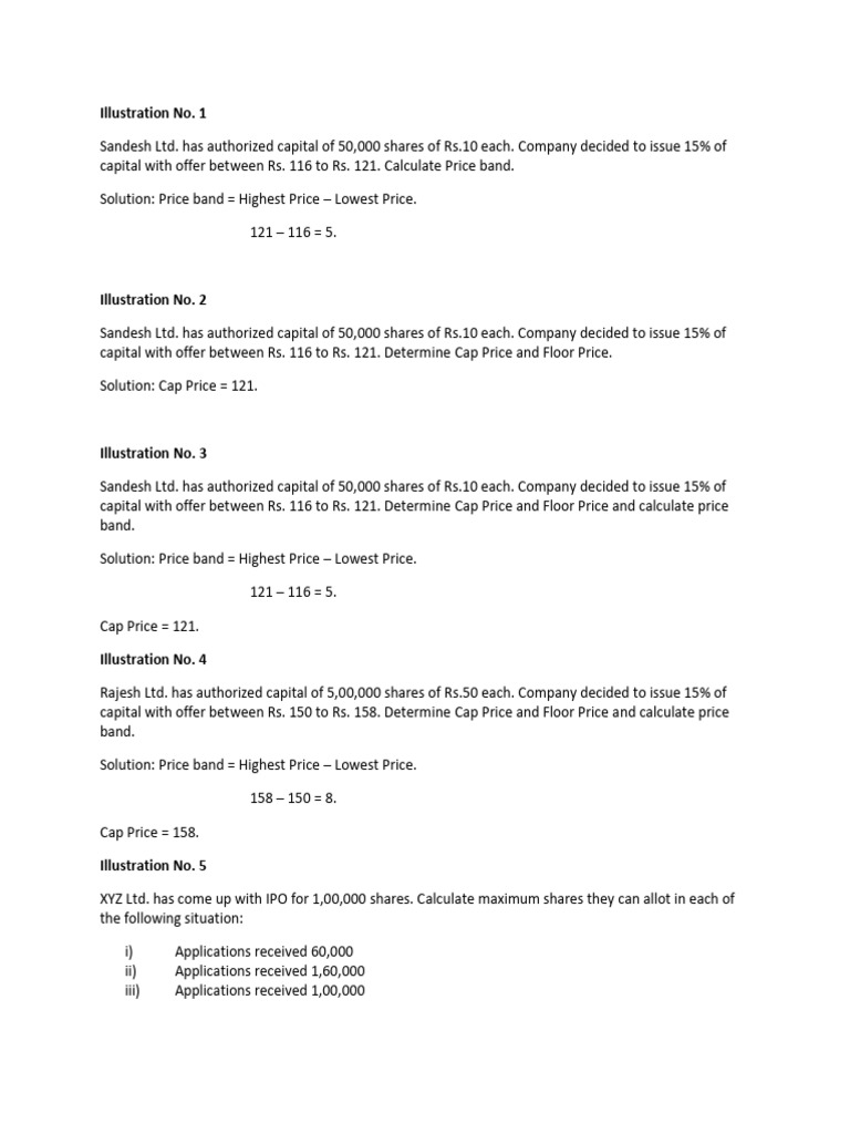 Issue of Shares and Debentures | PDF | Equity (Finance) | Debits And ...