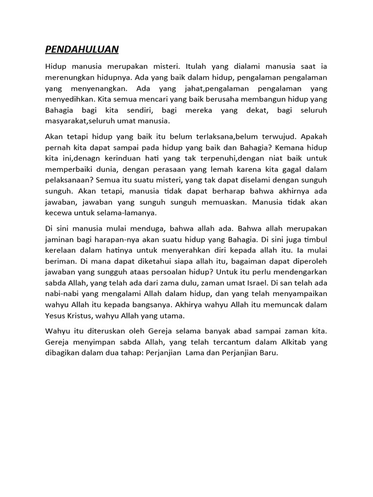 Misteri Hidup dan Iman kepada Allah | PDF