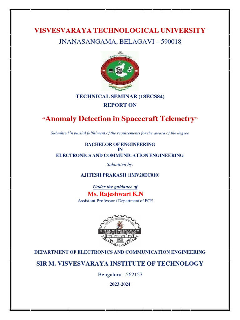 Anomaly Detection in Spacecraft Telemetry | PDF | Machine Learning ...