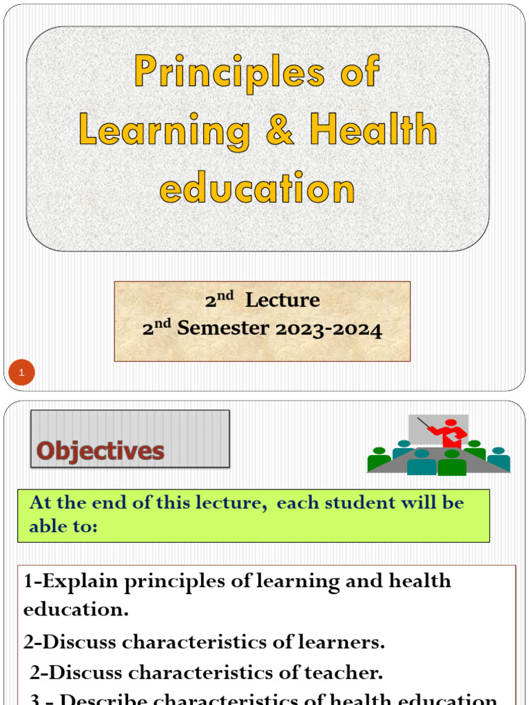 Learning Principles in Health Education | PDF | Learning | Motivational