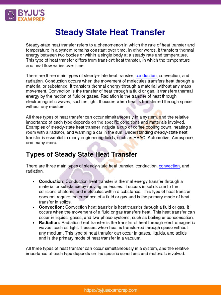 Understanding Steady State Heat Transfer | PDF | Heat Transfer ...