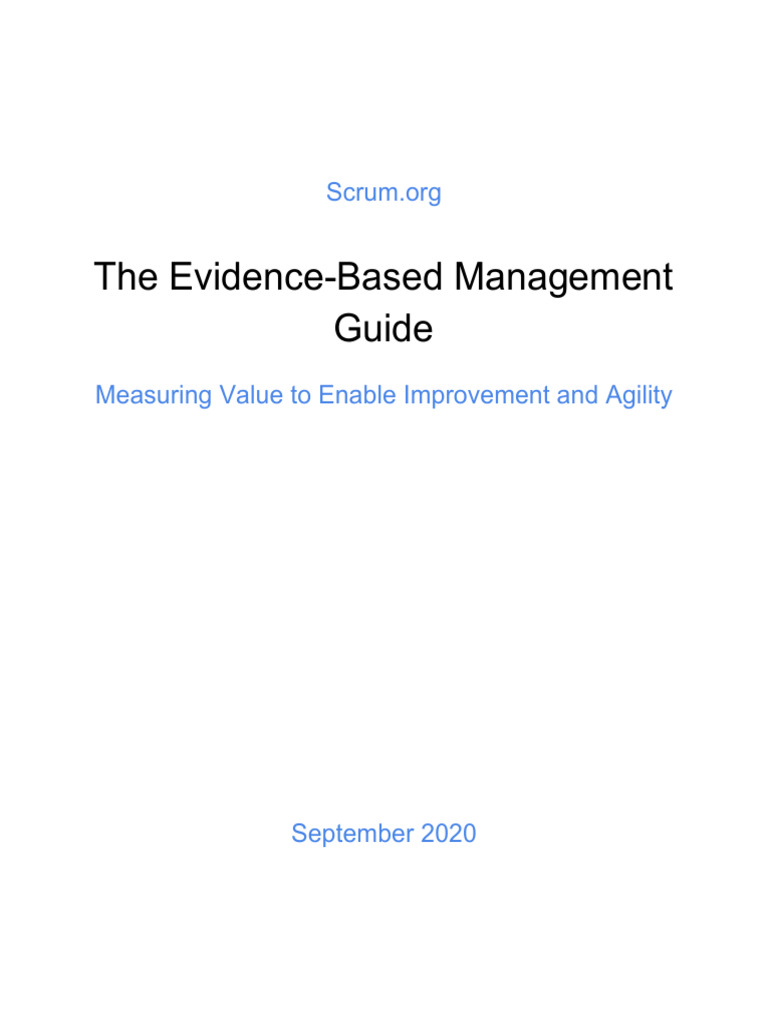 EBM Guide: Measuring Value for Agility | PDF | Goal | Customer Satisfaction