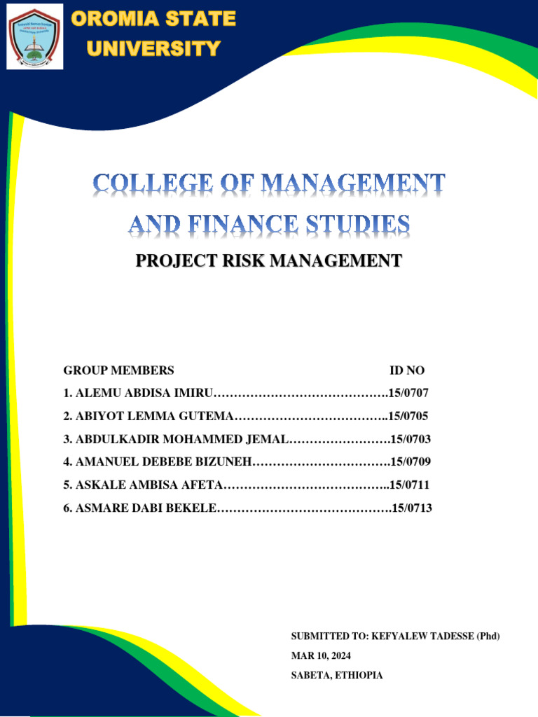 Project Risk Management Pdf Risk Enterprise Risk Management