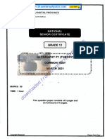 Geography March 2021 Grade 12 QP and Memo