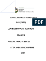 Agric Sc Grade 12 Step Ahead Learner Support Document Activities