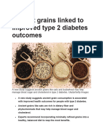 Ancient Grains Linked To Improved Type 2 Diabetes Outcomes