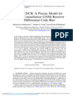 A Precise Model for Multi-Constellation GNSS Receiver Differential Code Bias （MGR-DCB）多星座GNSS码偏差的精密模型