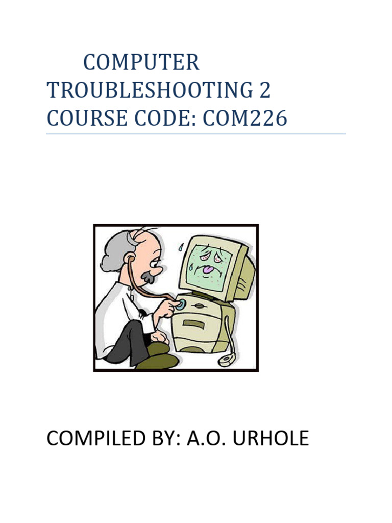 Computer Troubleshooting Guide | PDF | Computer Virus | Antivirus Software