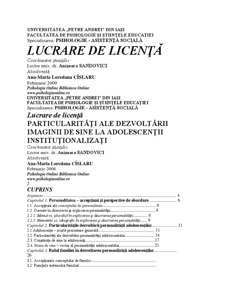 Lucrare de Licenta Model | PDF