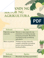 Sektor NG Agrikultura Suliranin