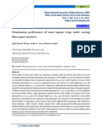 Germination performance of some legume crops under varying filter paper moistures