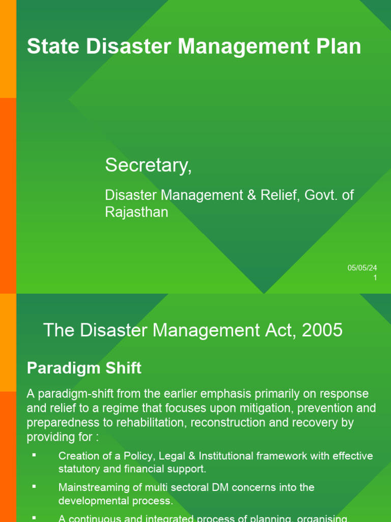 SD MP 240409 | PDF | Emergency Management | Disaster Risk Reduction