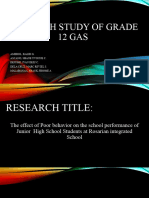 Research Study of Grade 12 GAS