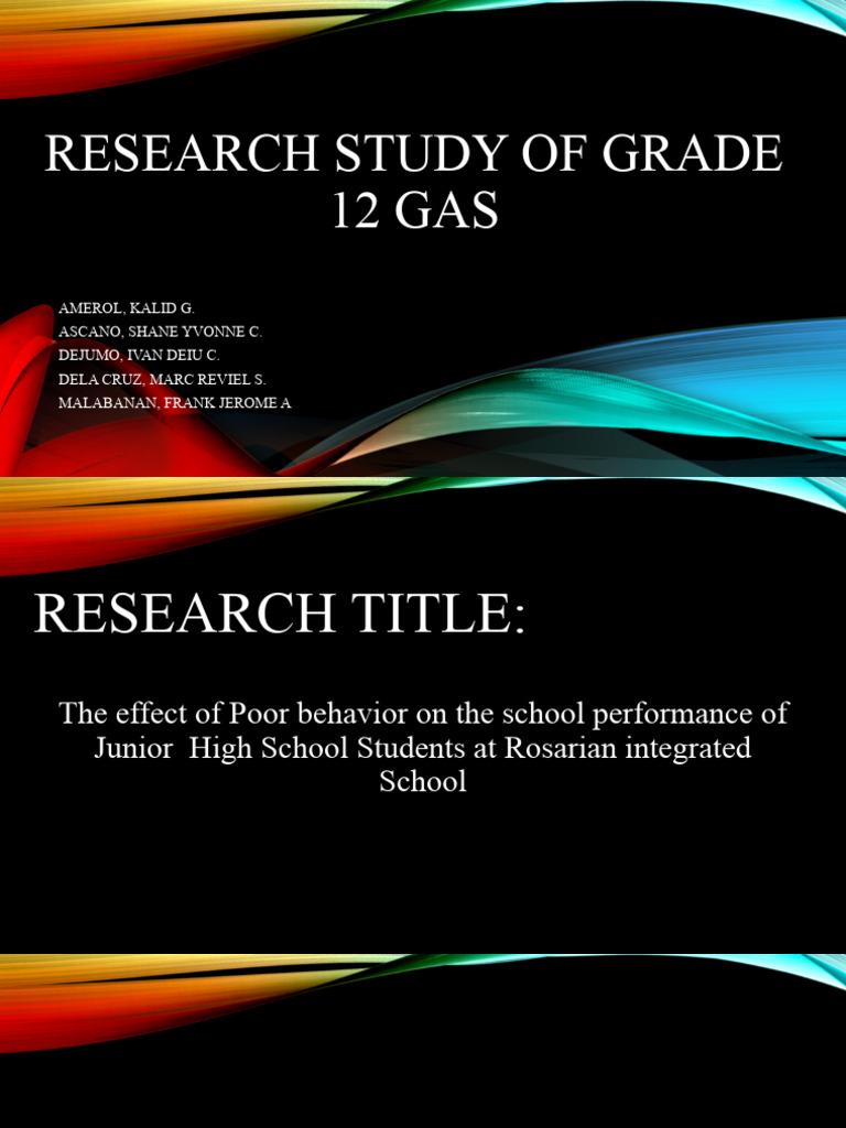 Effects of Poor Behavior on Students | PDF | Methodology | Survey ...
