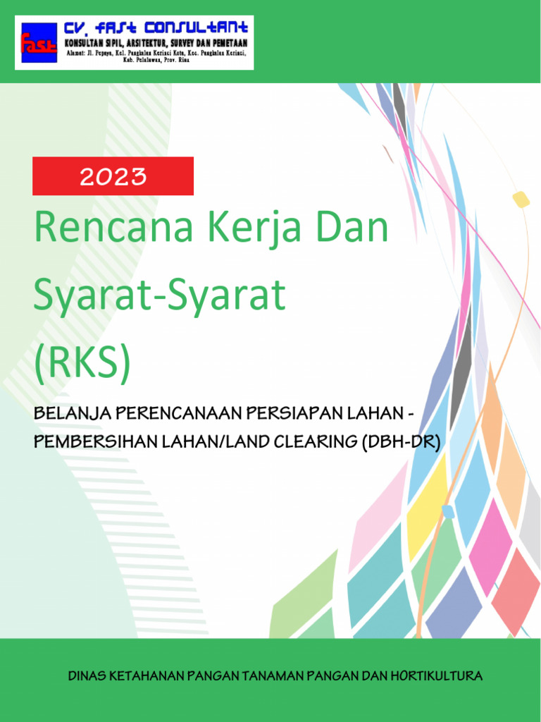 RKS Pembersihan Lahan Proyek 2023 | PDF