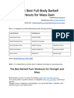 Full Body Barbell Workout For Mass PDF