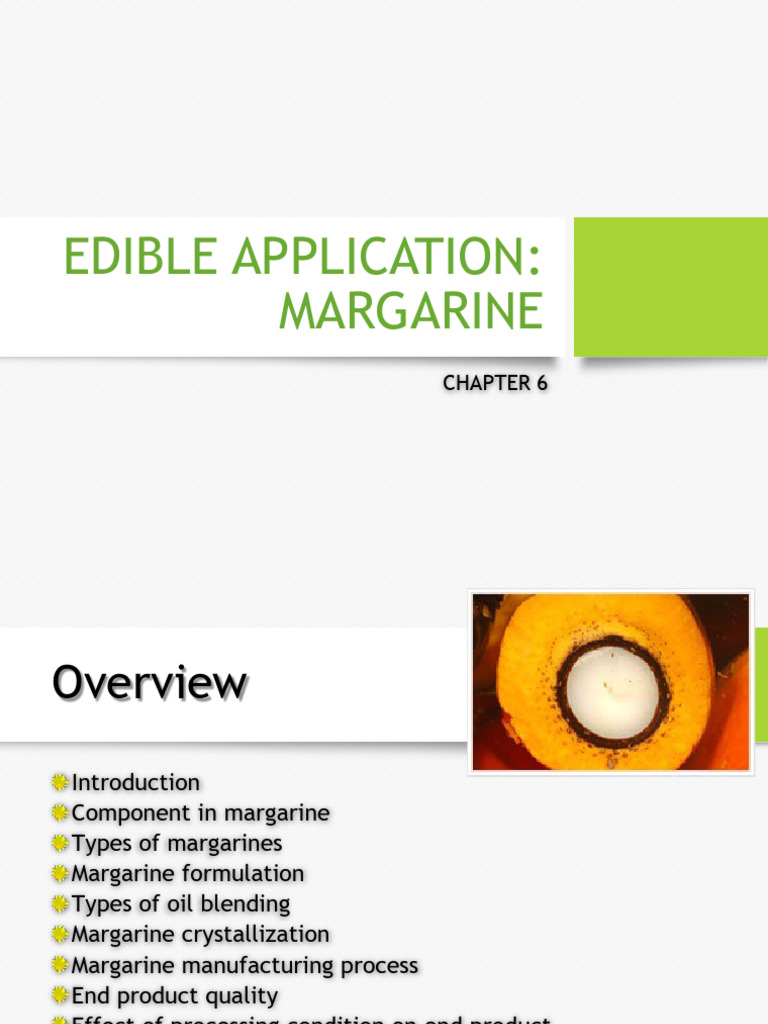 Margarine Manufacturing and Composition | PDF | Margarine | Emulsion