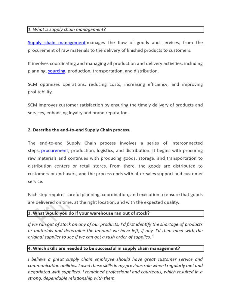Understanding Supply Chain Management Basics | PDF | Supply Chain ...