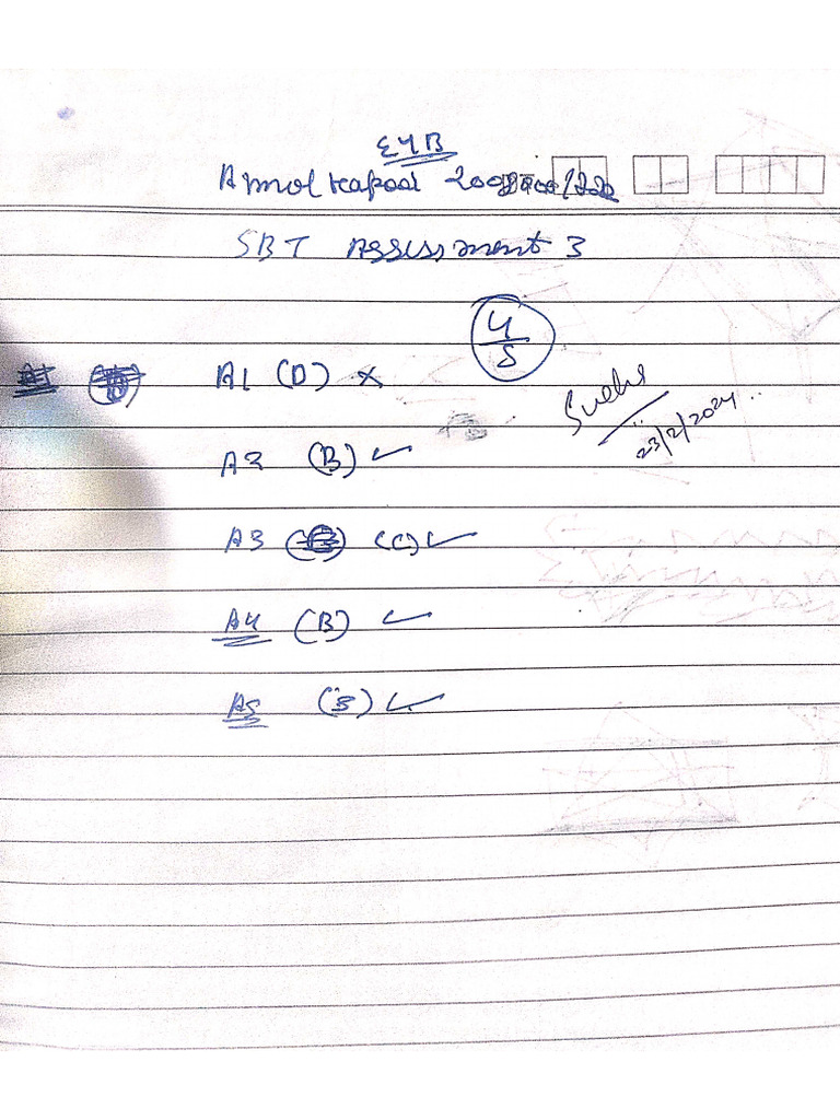 SBT Class Assessment | PDF