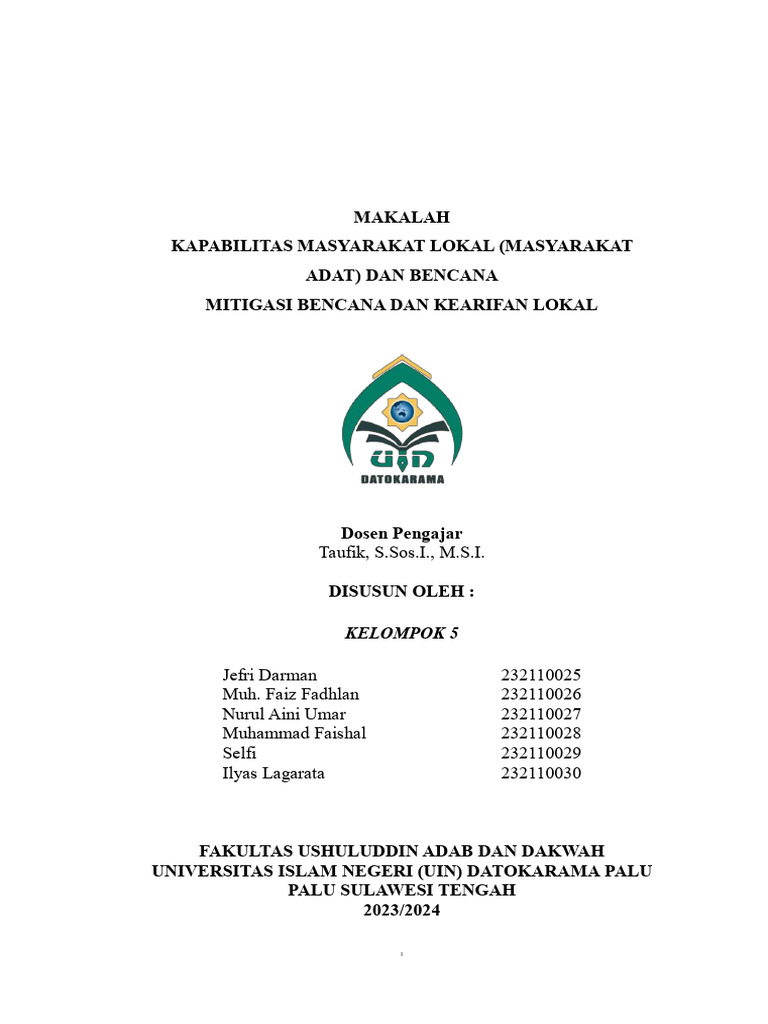 Mengubah Status Menjadi Kapabilitas Bencana