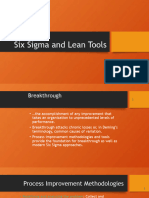 Six Sigma and Lean Tools