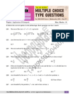 8 MCQ - Application of Integrals