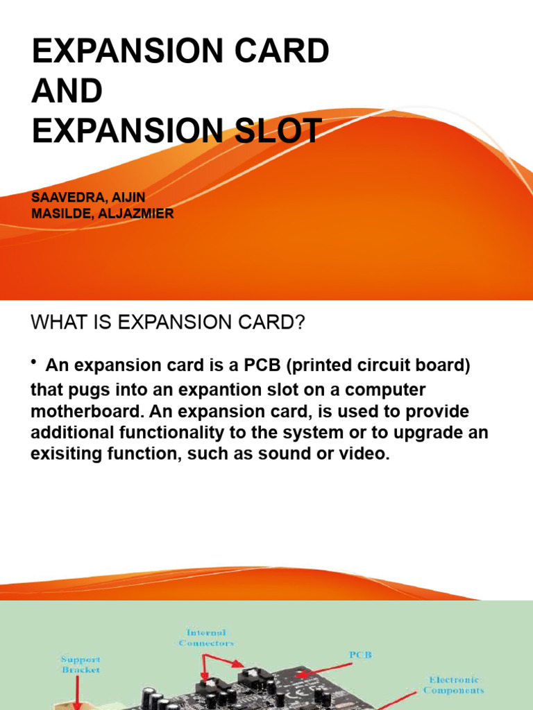 Expansion Card and Expansion Slot | PDF | Classes Of Computers ...