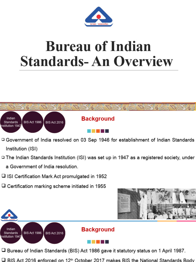 Overview of Bureau of Indian Standards | PDF | International ...