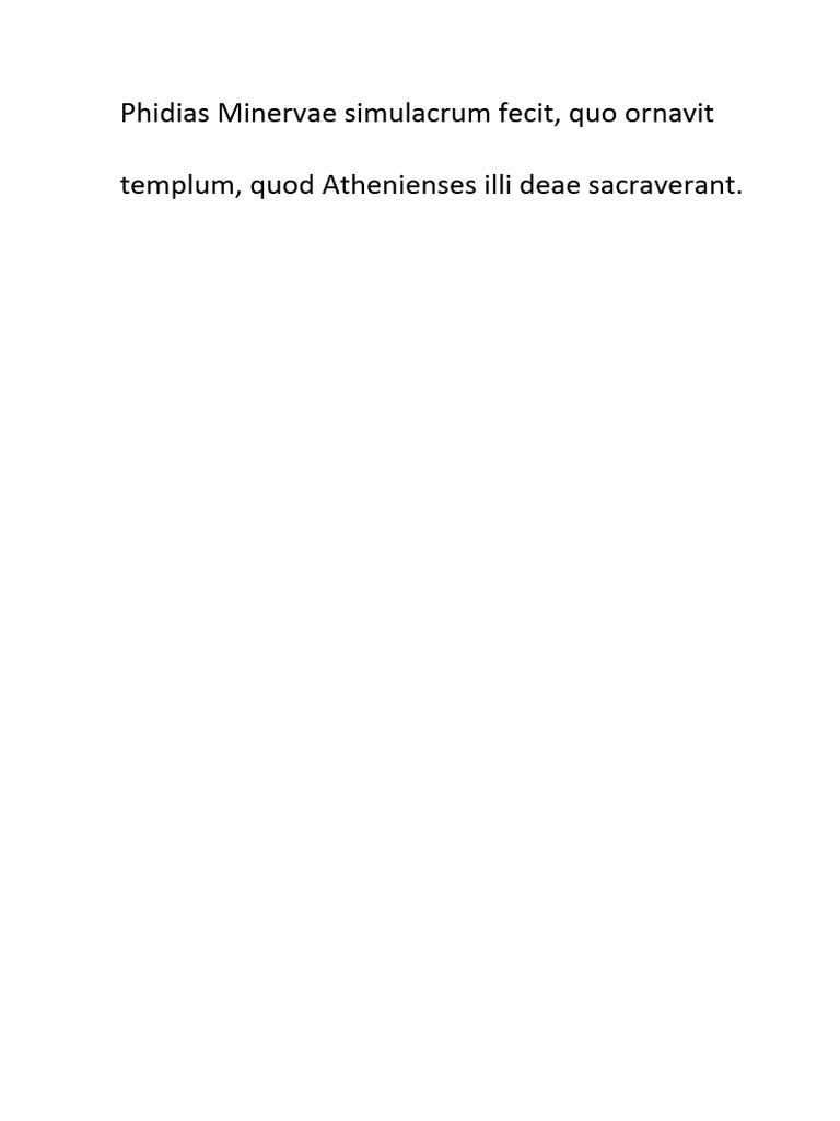 Phidias Minervae Simulacrum Fecit | PDF