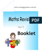 Revision Worksheet Math Grade V