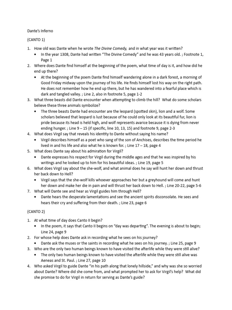 DANTE S INFERNO CHAPTER SUMMARIES visual data 4